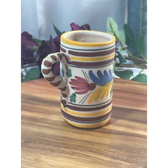 Unique Signed Artisan Hand-Painted Ceramic Mug | 5" Tall - Picture 3 of 6